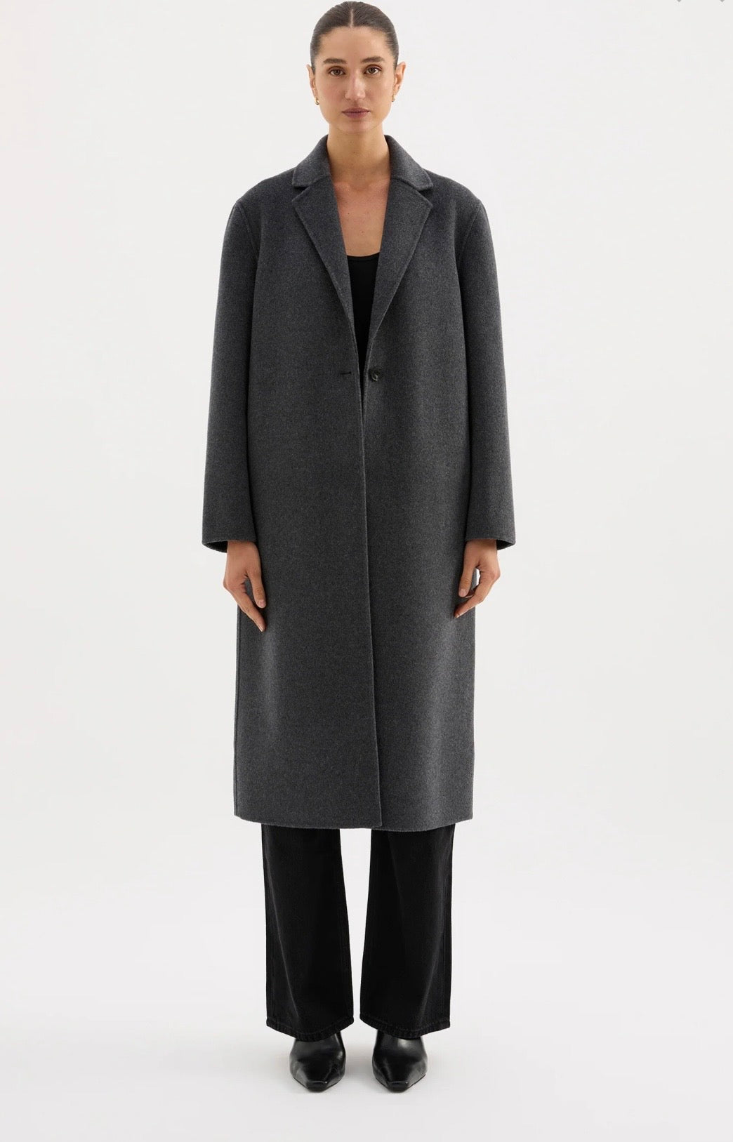 RILEY WOOL COAT | Charcoal - Nude Lucy