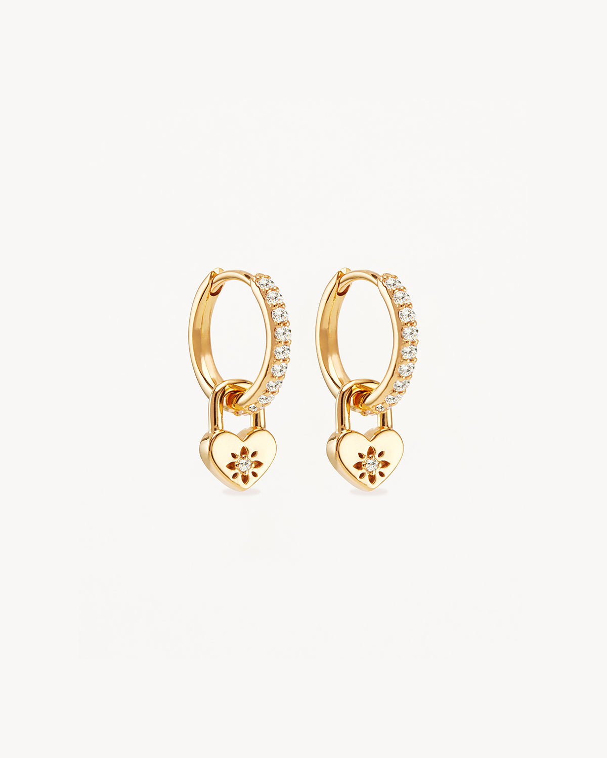 BY CHARLOTTE | Love Unlocked Padlock Hoops
