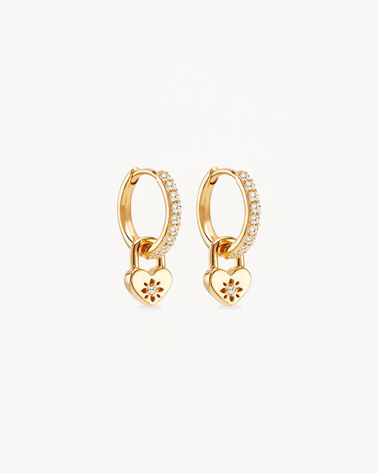 BY CHARLOTTE | Love Unlocked Padlock Hoops