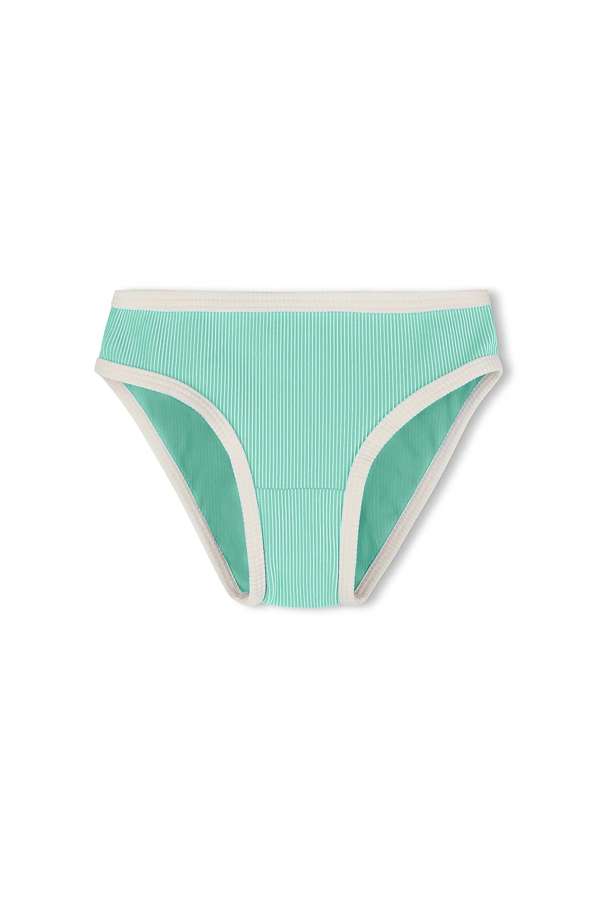 ZULU AND ZEPHYR | Mini Stripe Bikini Bottom Aqua