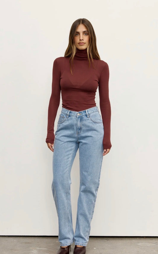 BAYSE | AIRLIE TOP - BURGUNDY