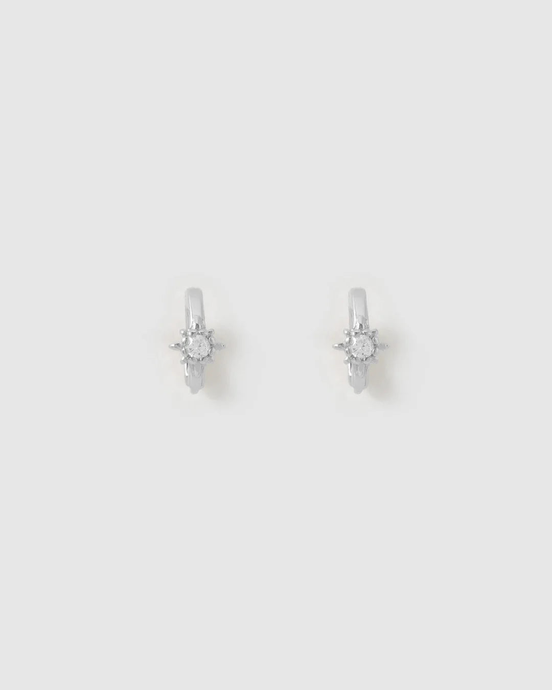 AOE | Nova Silver Huggie Earrings