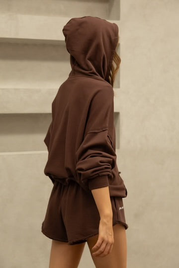LUNA LANE | The Macy Shorts Chocolate