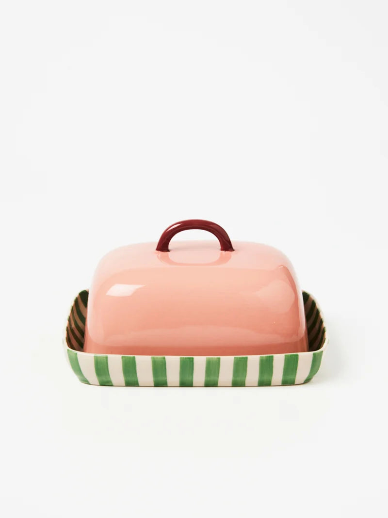 JONES AND CO | Bloomie Pink Butter Dish