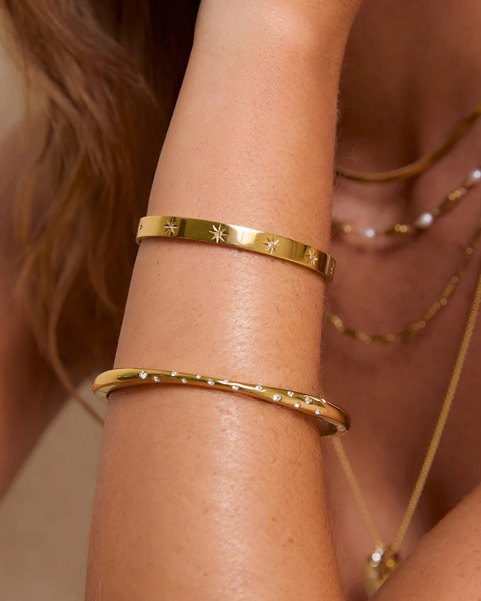 AOE | Gemma Gold Cuff Bracelet