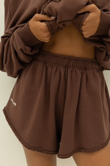 LUNA LANE | The Macy Shorts Chocolate