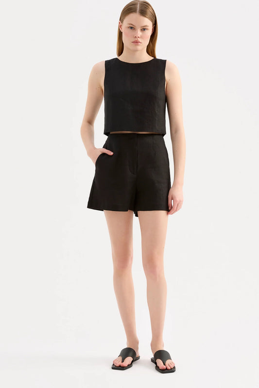 Nude Lucy | Marli linen short Black
