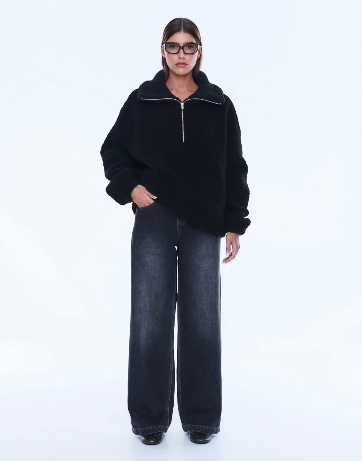 ENA PELLY - Winnie Qtr Zip Black