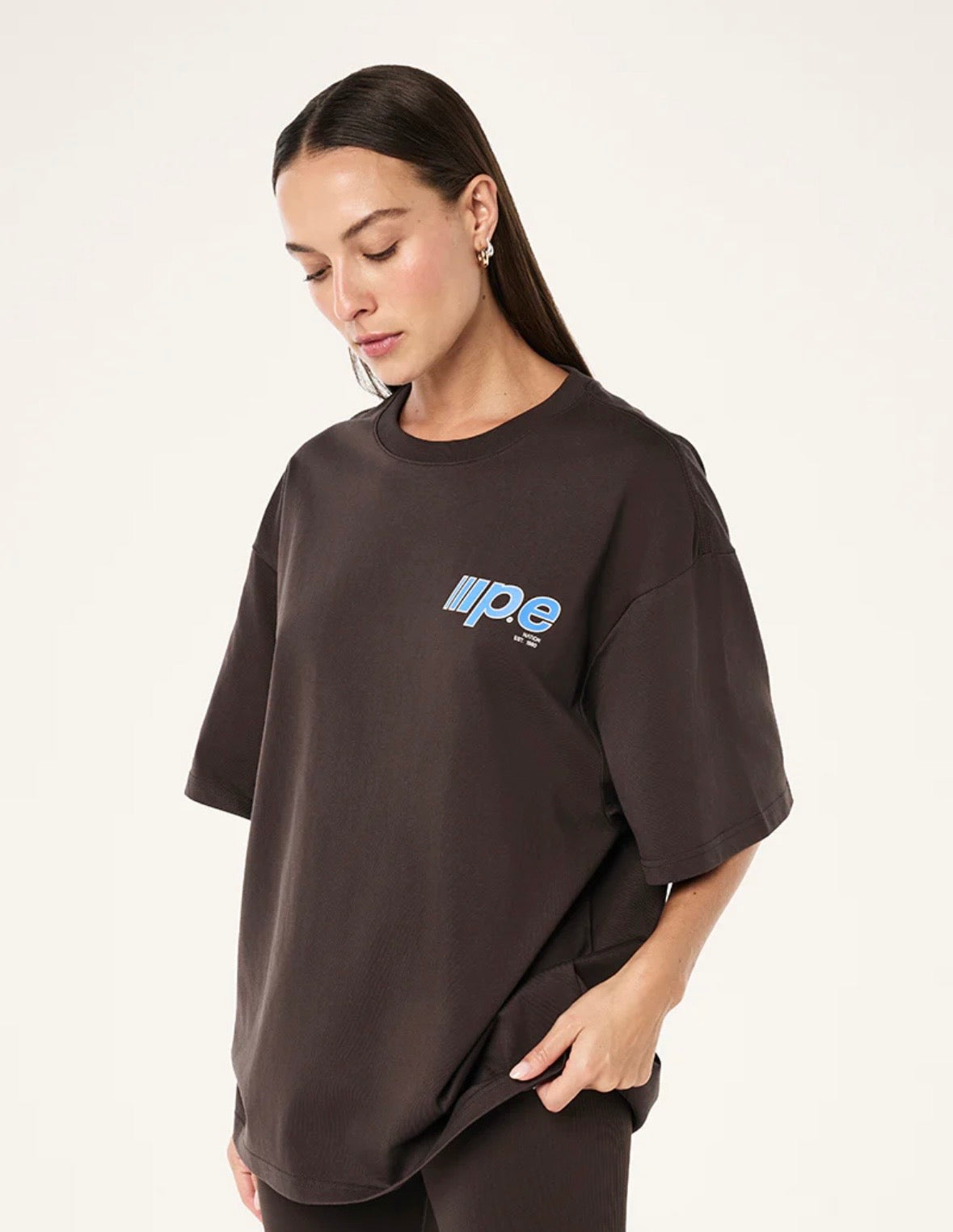 P.E NATION Glide Oversized Tee | Coffee