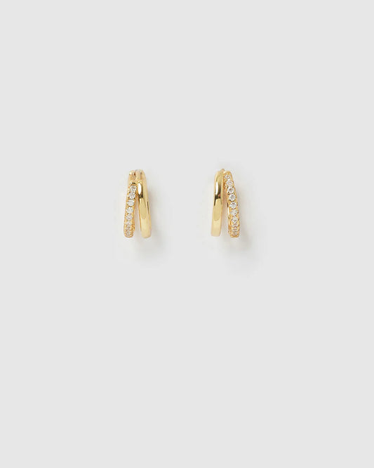 AOE | Winnie gold Huggies earrings large