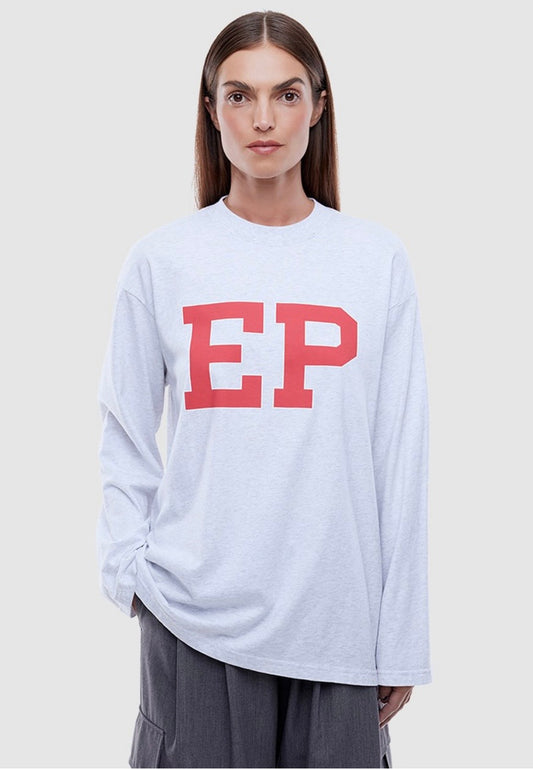 EP Long Sleeve Tee - White MARLE