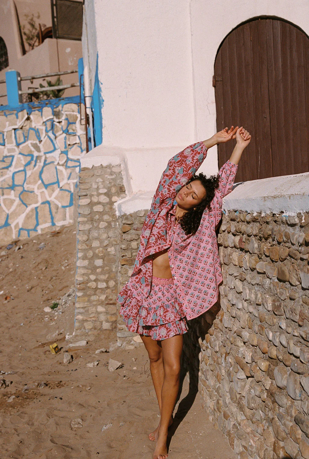 Kinga Csilla | Kamala Block Print Fae Frill Skort