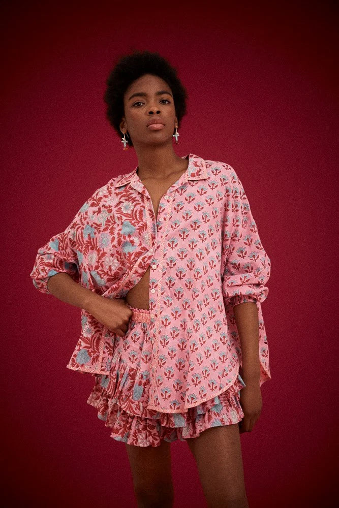 Kinga Csilla | Kamala Block Print Chalm Shirt