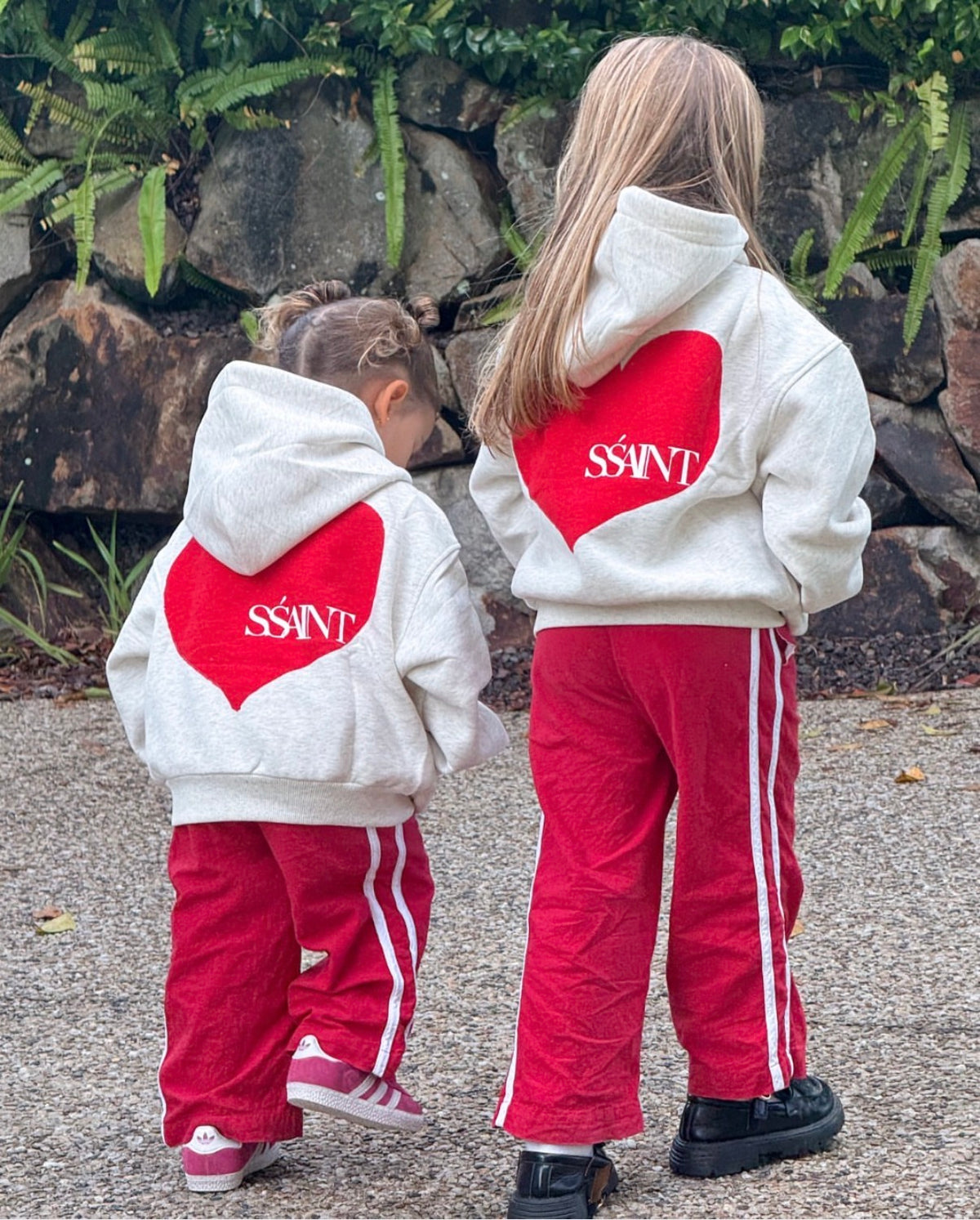 S’SAINT | KIDS HEART HOODIE - GREY