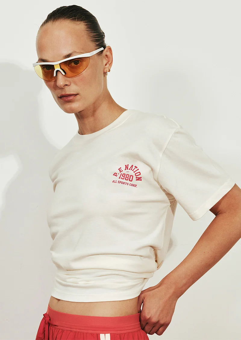 PE NATION | Backspin 2.0 Tee in White