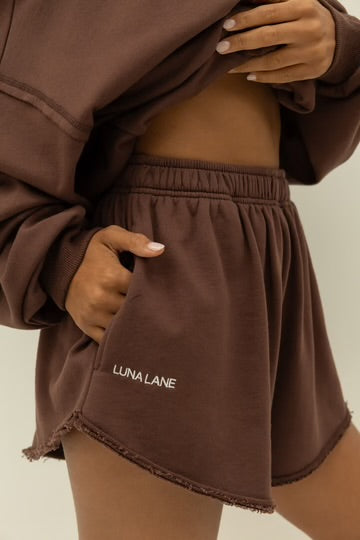 LUNA LANE | The Macy Shorts Chocolate