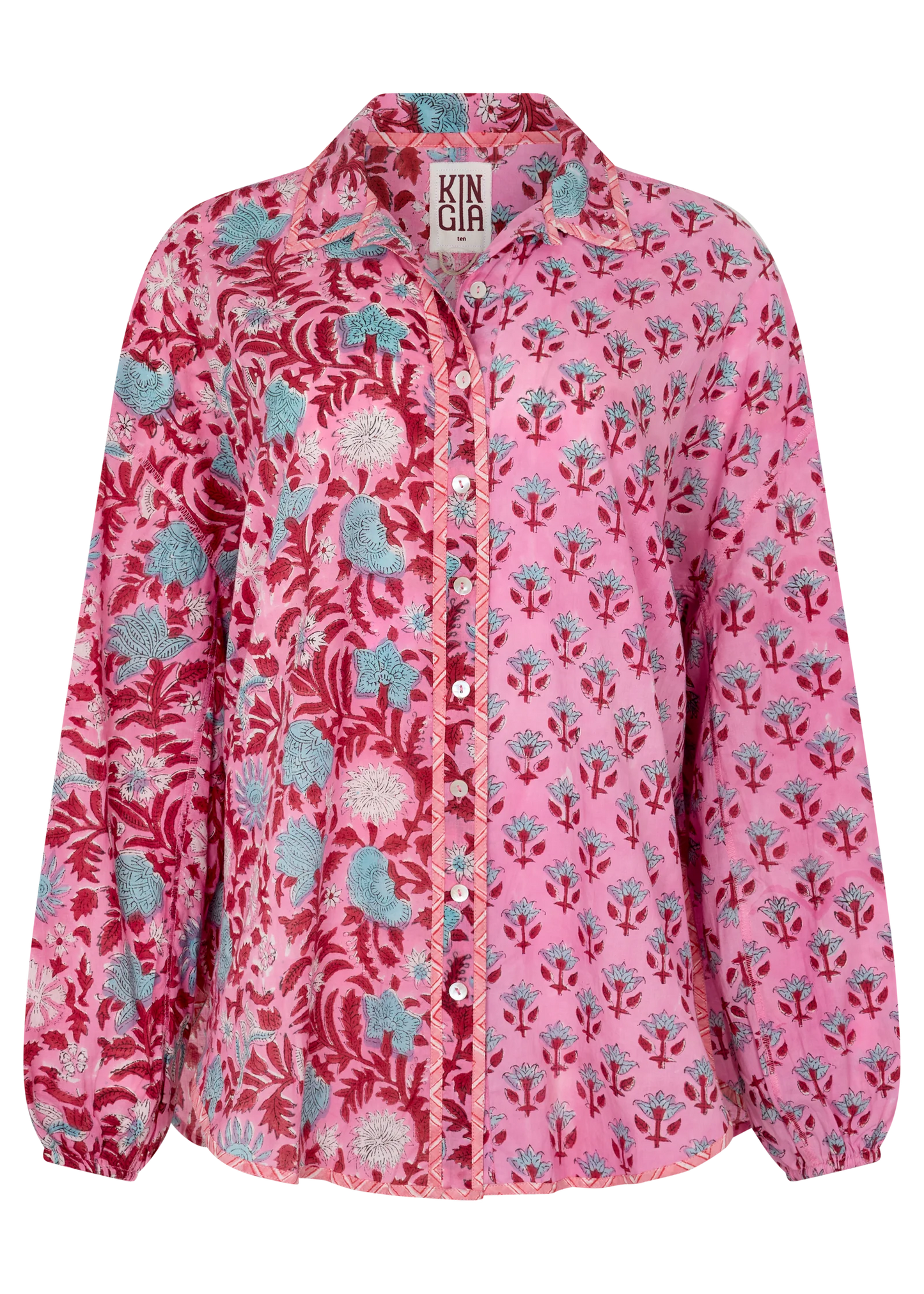 Kinga Csilla | Kamala Block Print Chalm Shirt