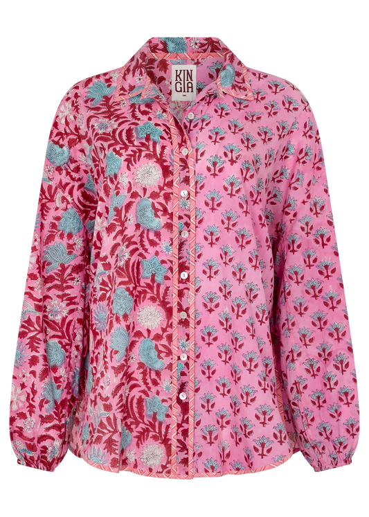 Kinga Csilla | Kamala Block Print Chalm Shirt