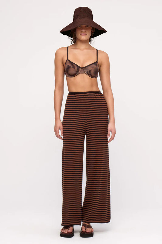 Zulu and Zephyr | knit pant brown stripe