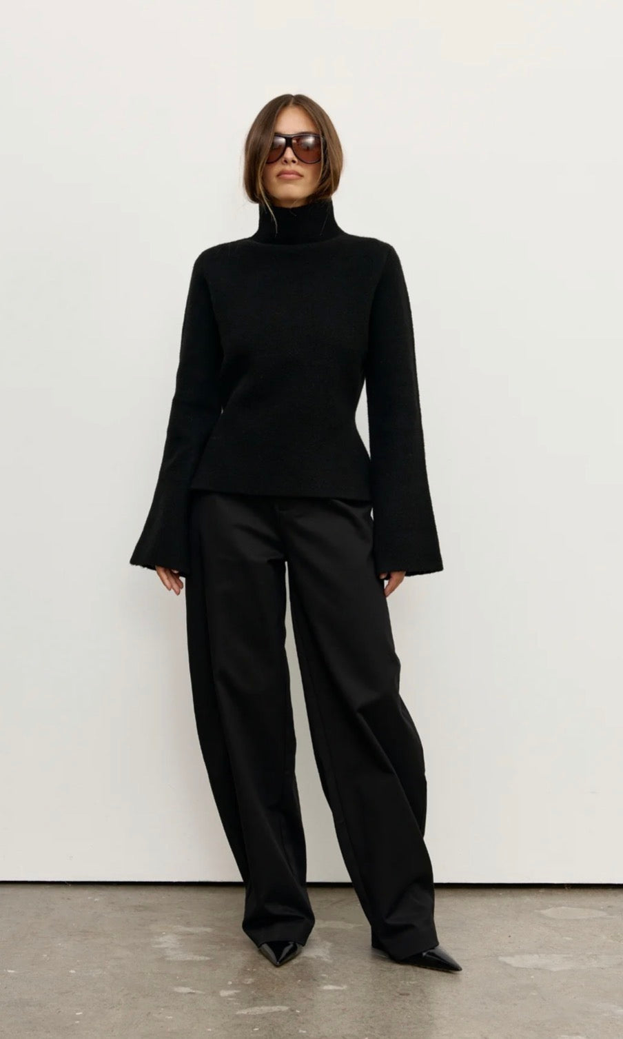 BAYSE | MAISIE KNIT TURTLENECK - BLACK