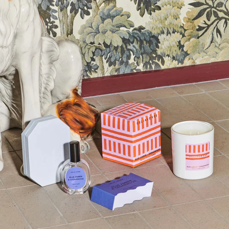 CELIA LOVES | Blue Amber and Cedarwood 395g Candle