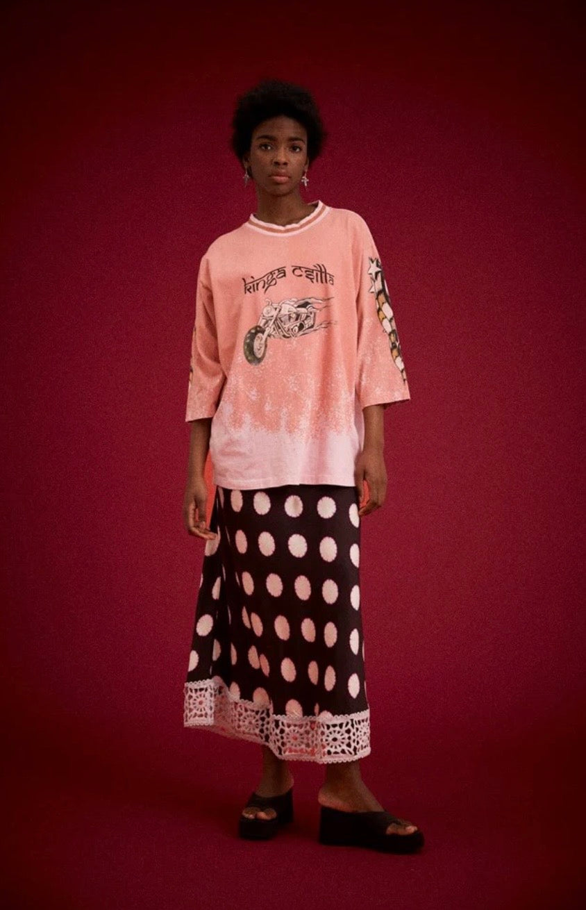 Faded Coral Racer Tee
