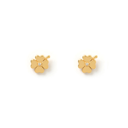 AOE | Four leaf clover gold studs