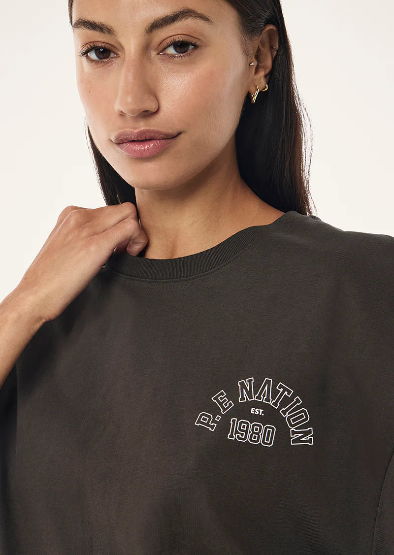 PE NATION | Established Oversized Tee Dark Olive