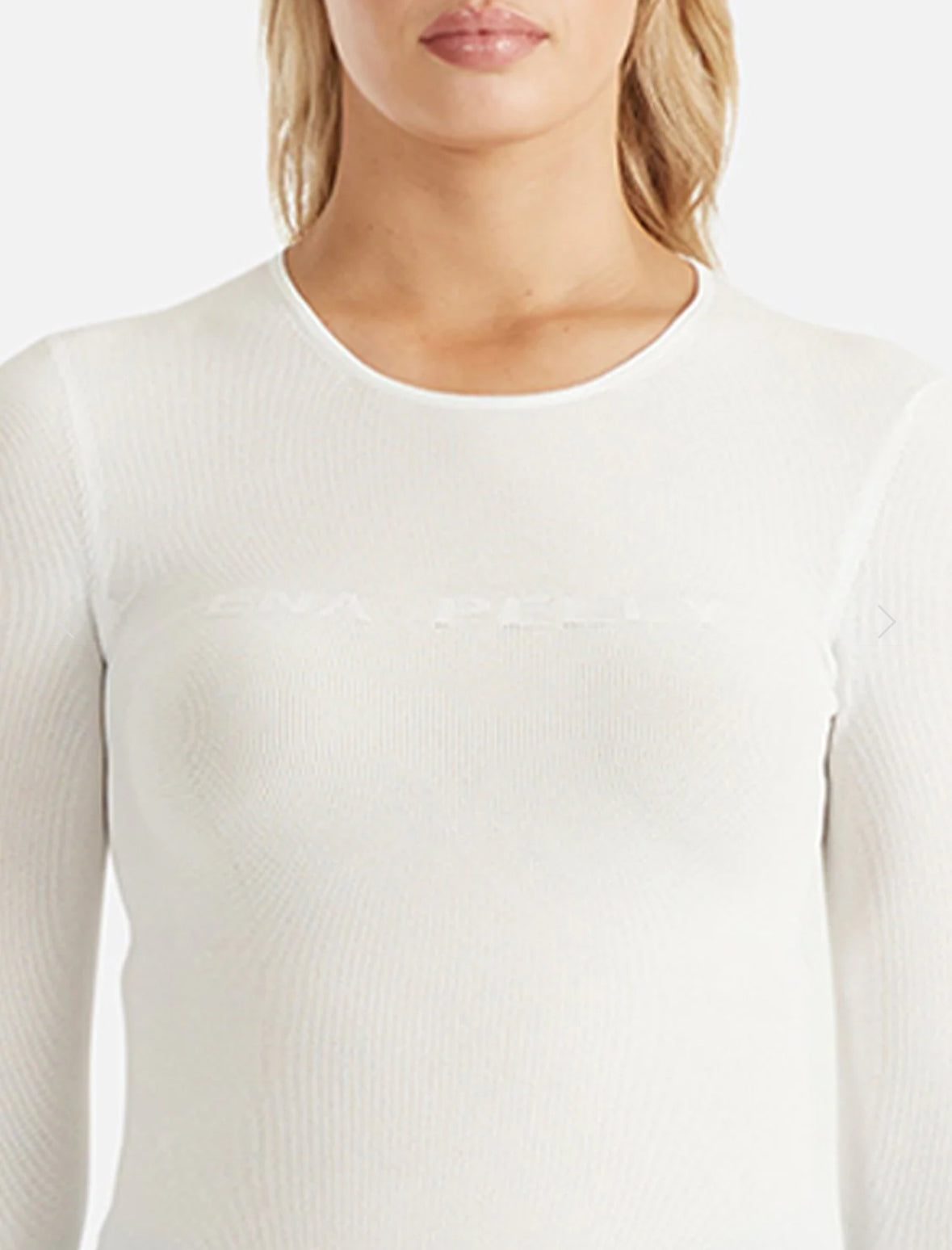 Ena Pelly - Maeve mesh logo top