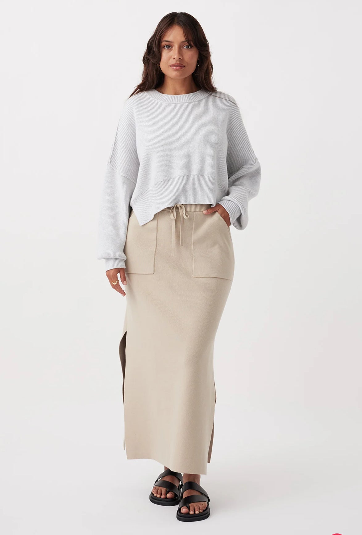 ARCAA ~ Harlo cropped sweater  - light grey marle