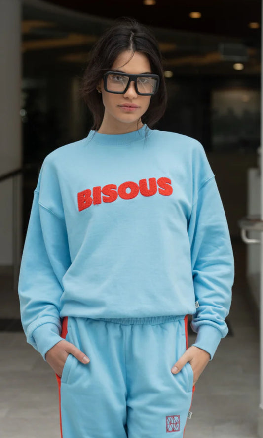 Araminta James ~ Bisous Sweatshirt ice blue