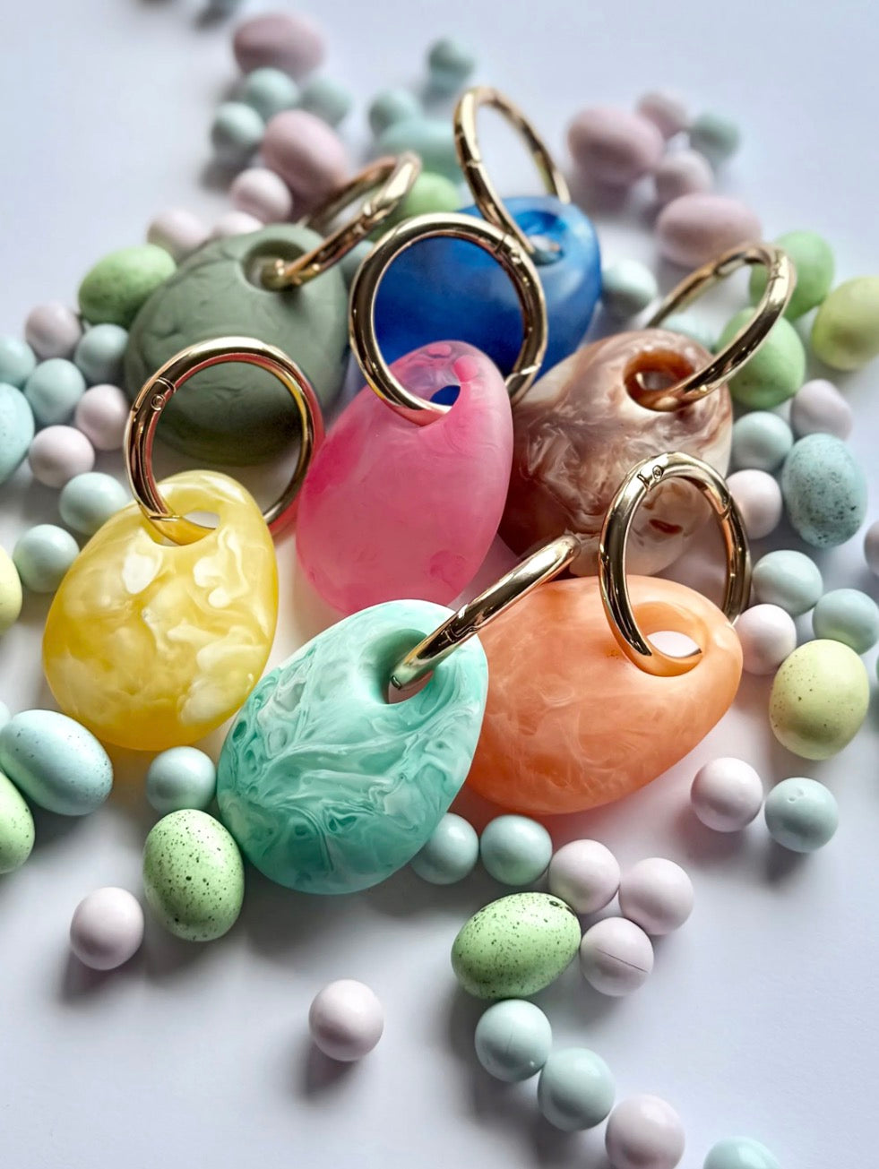 GREENWOOD DESIGNS | Egg Charm Resin Keyrings