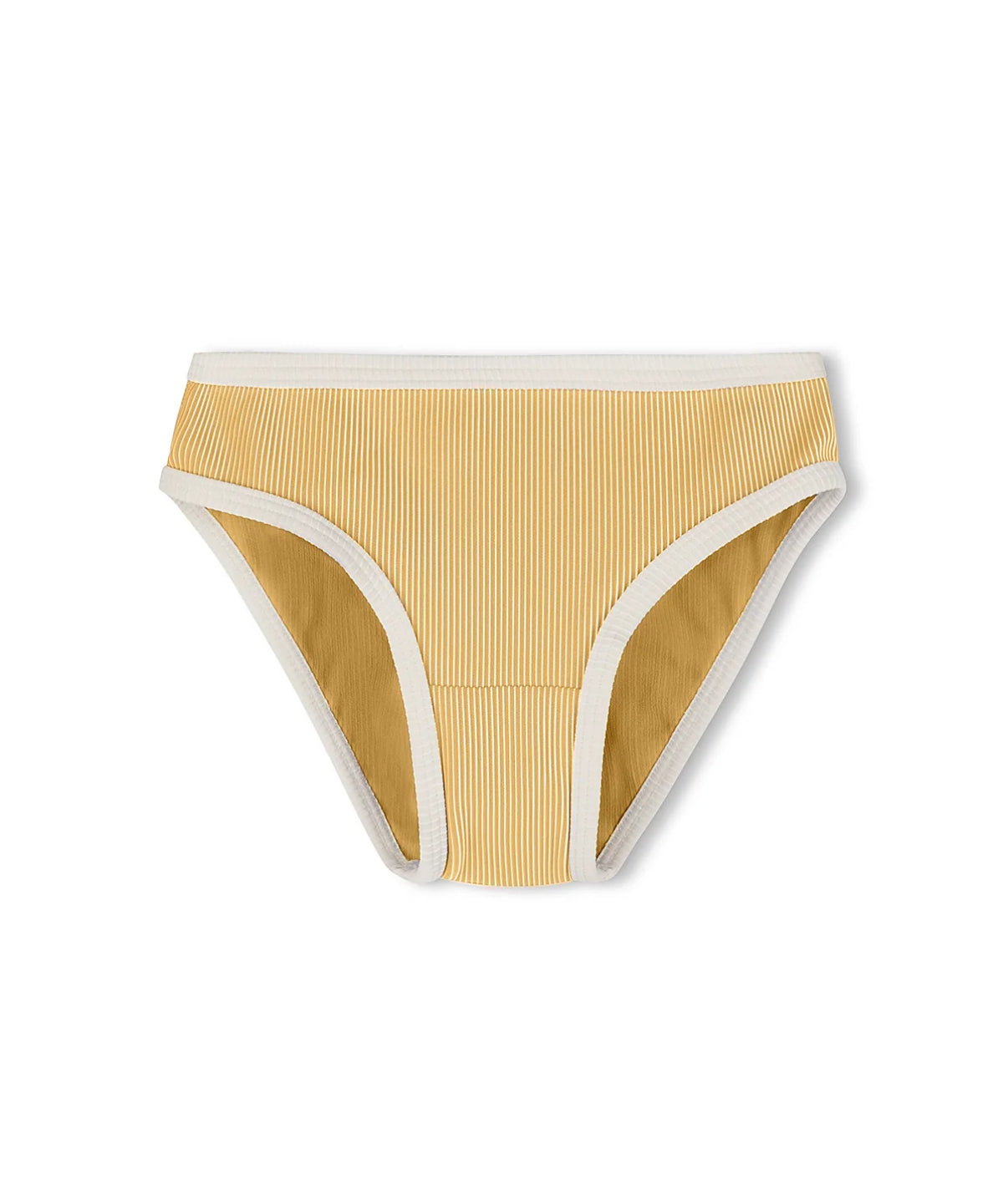 ZULU & ZEPHYR | MINI STRIPE RIB BIKINI BOTTOM - MARIGOLD
