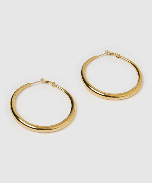 AOE | RILEY GOLD HOOP EARRINGS - LARGE