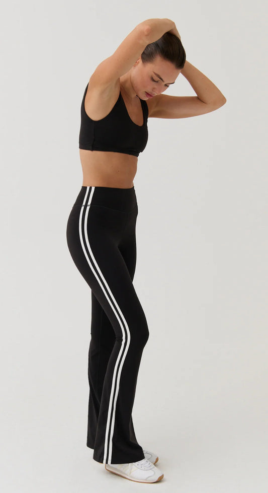 PINKY AND KAMAL | VIBRATION FLARE - BLACK/WHITE STRIPES