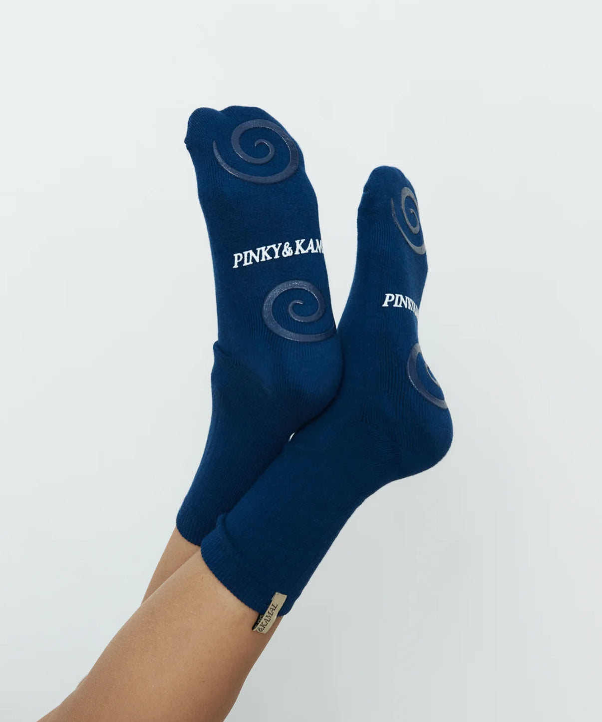 PINKY AND KAMAL | PILATES SPIRAL GRIP SOCK - DEEP OCEAN