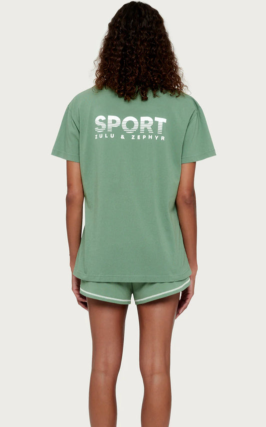 ZULU & ZEPHYR SPORT T SHIRT | SAGE