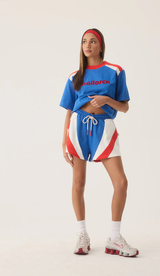ARAMINTA JAMES | MALLORCA TRACK SHORT SPANISH BLUE