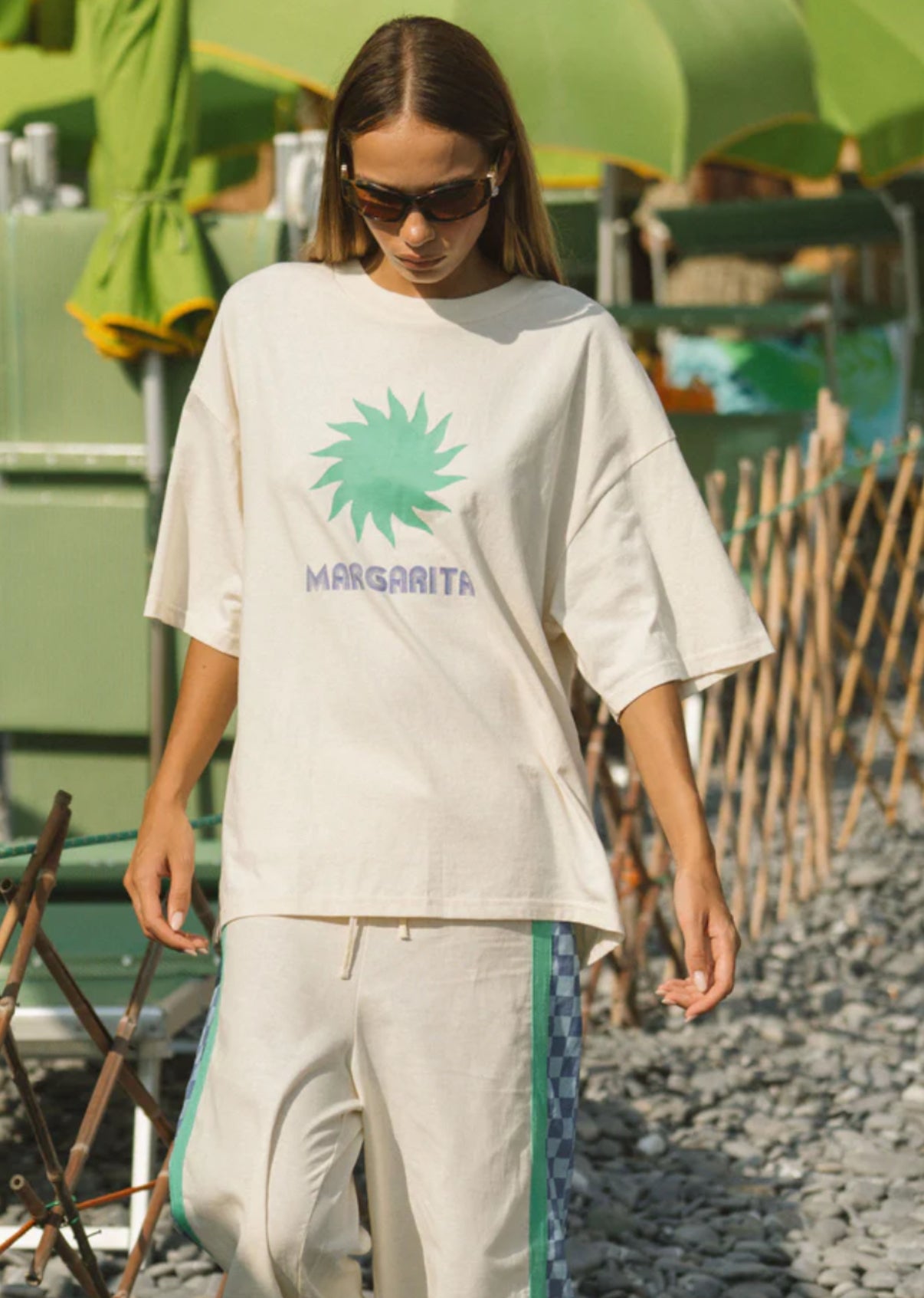 ARAMINTA JAMES | MARGARITA OVERSIZED TEE NATURAL