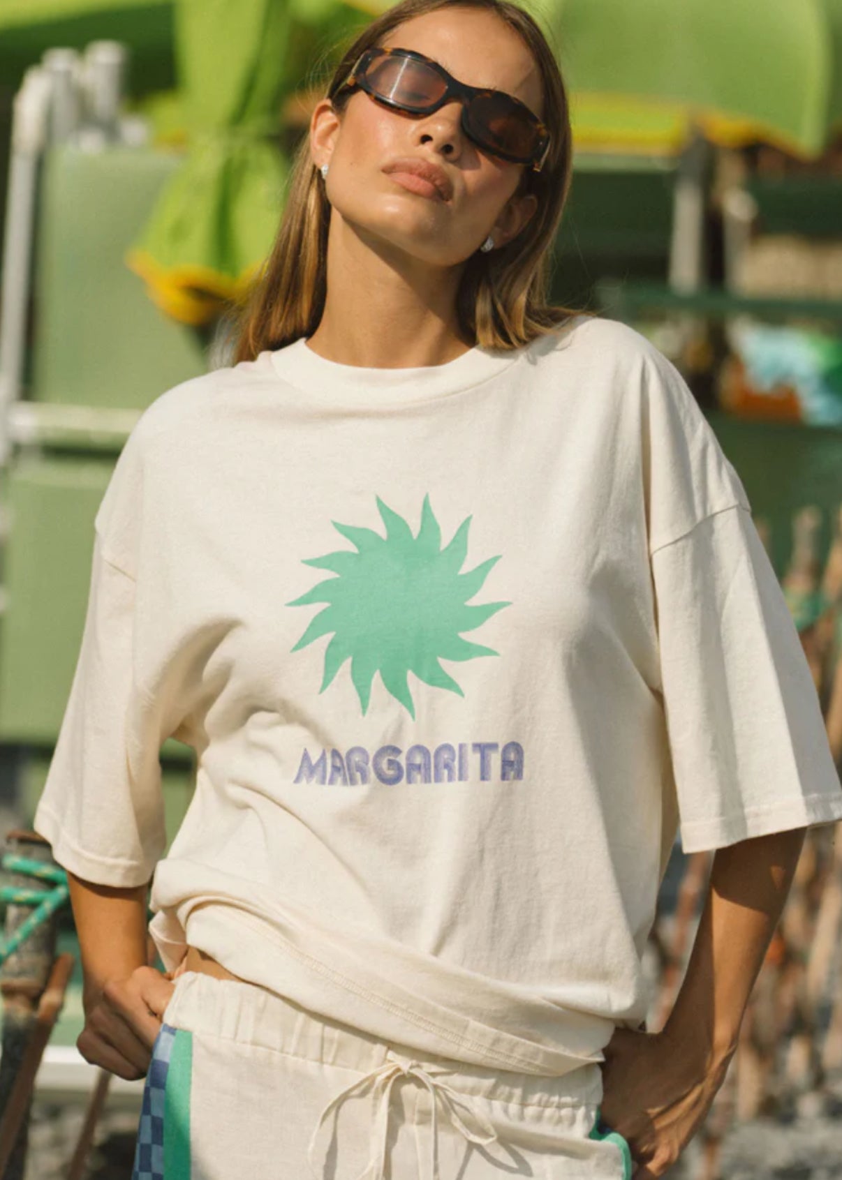 ARAMINTA JAMES | MARGARITA OVERSIZED TEE NATURAL