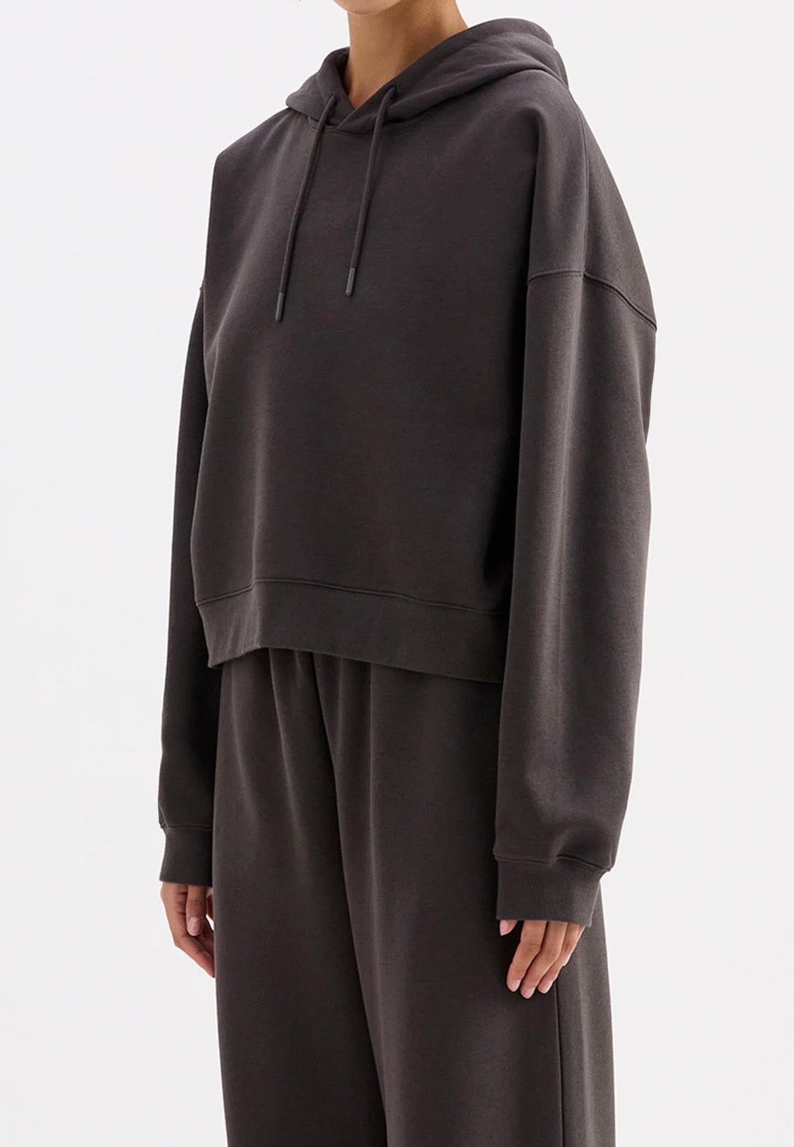 CARTER CLASSIC HOODIE | Coal - Nude Lucy