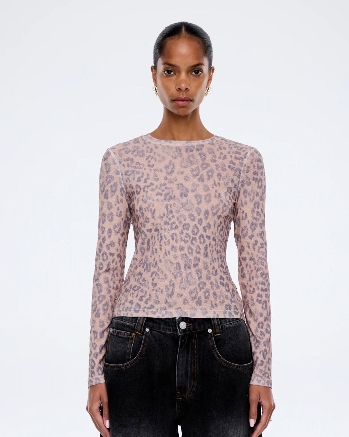 ENA PELLY | Wynn Long Sleeve Top- Leopard