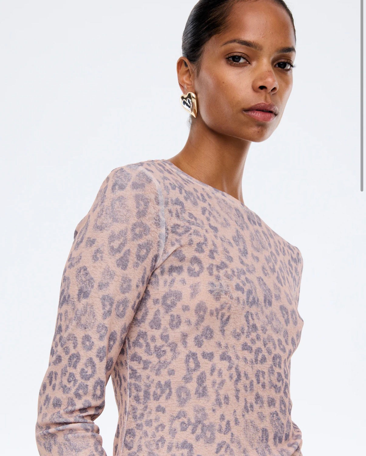 ENA PELLY | Wynn Long Sleeve Top- Leopard