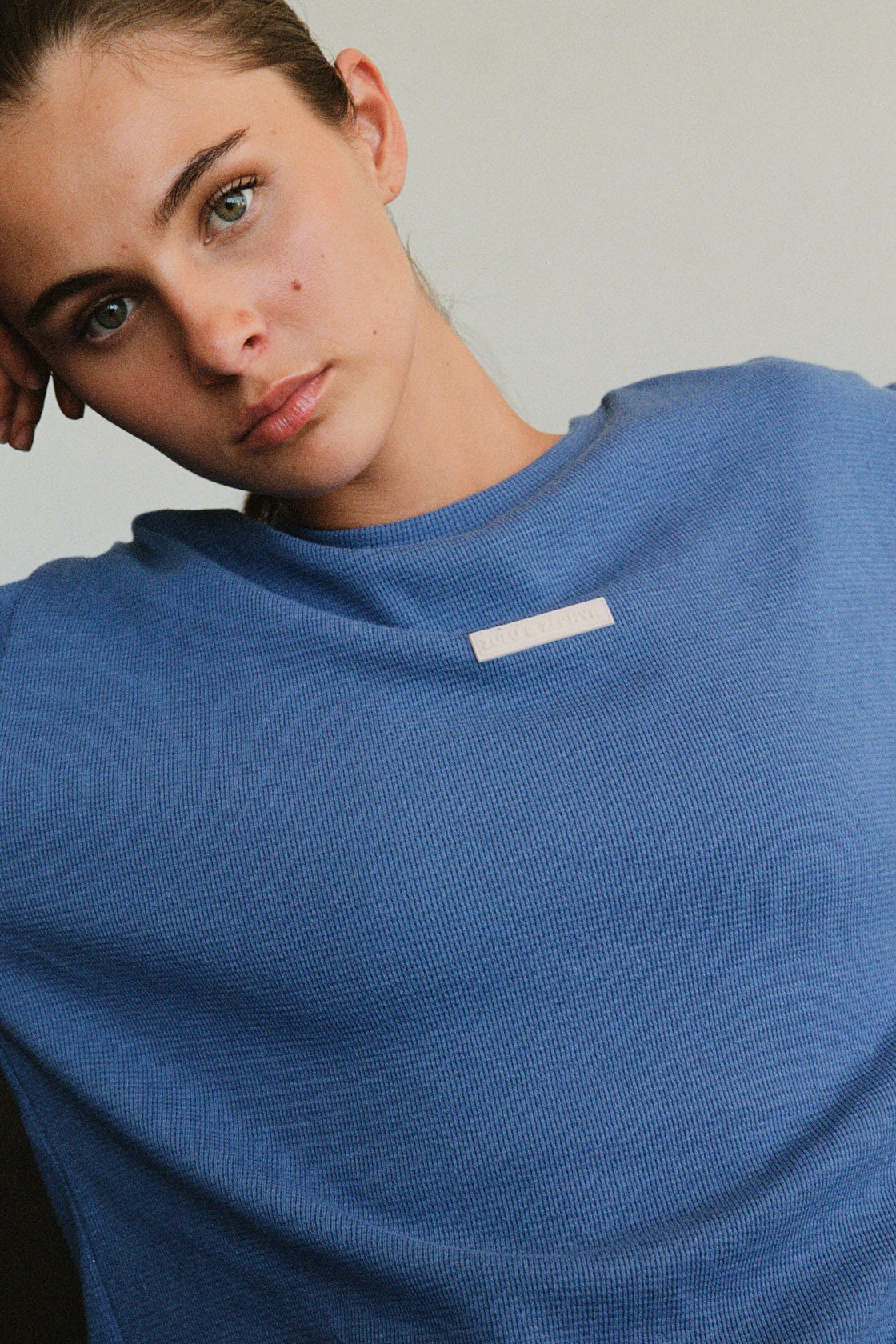 Zulu and Zephyr | Waffle Long Sleeve Sport Tee Blue