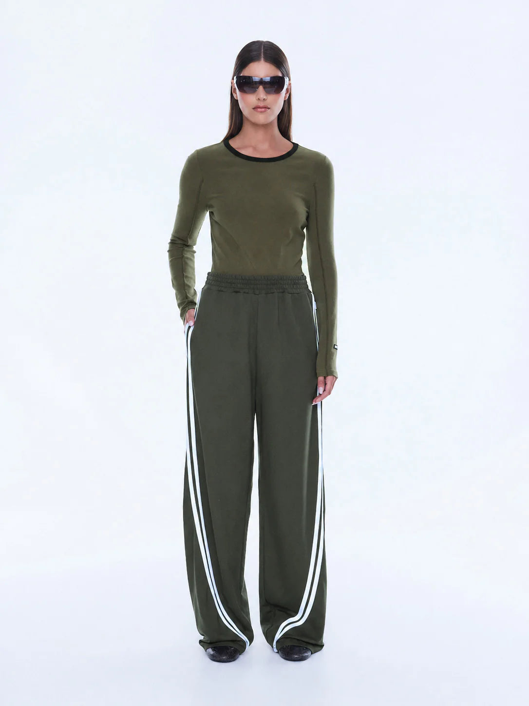ENA PELLY | Valentina Stripe Pant Olive
