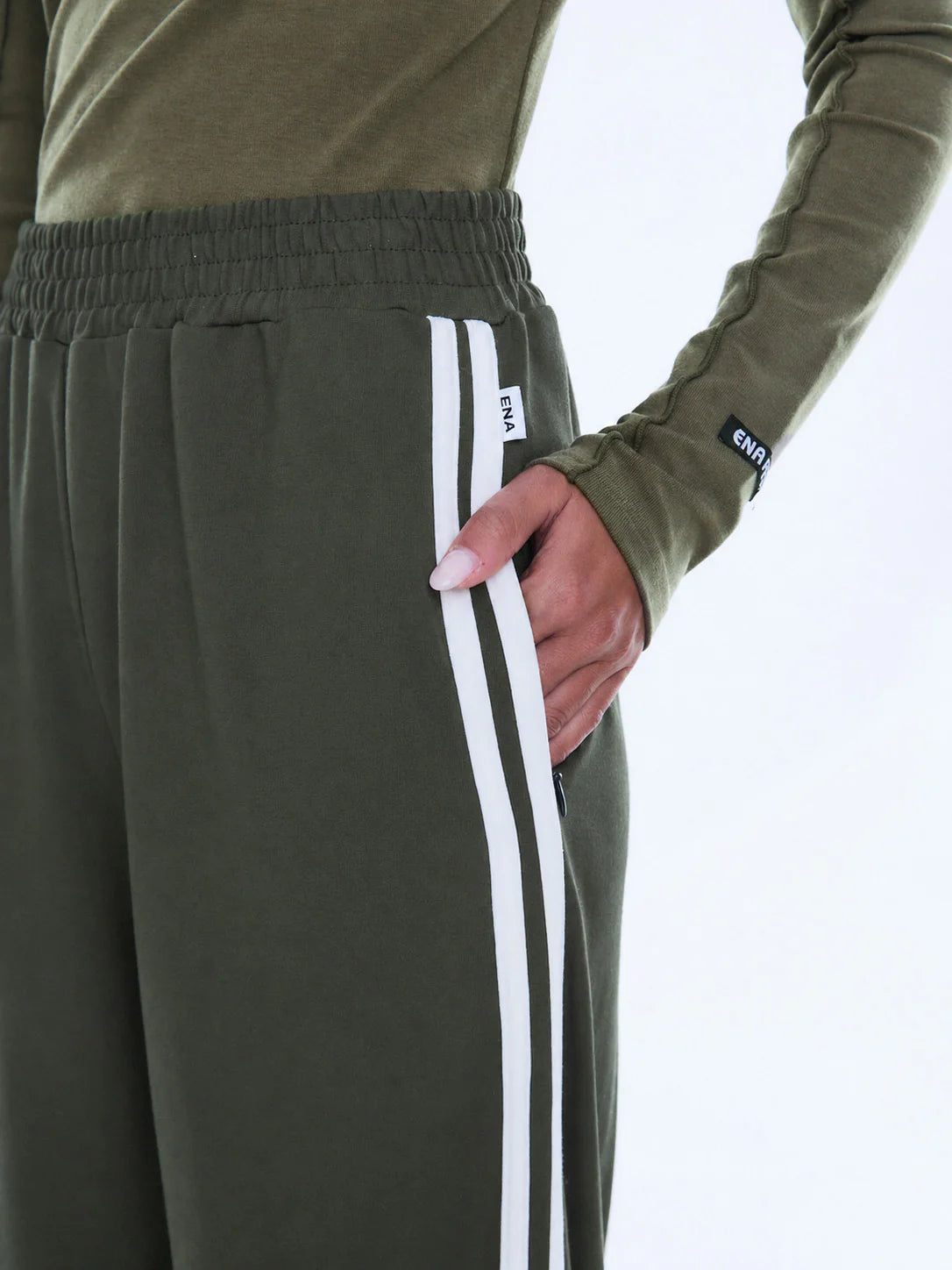 ENA PELLY | Valentina Stripe Pant Olive