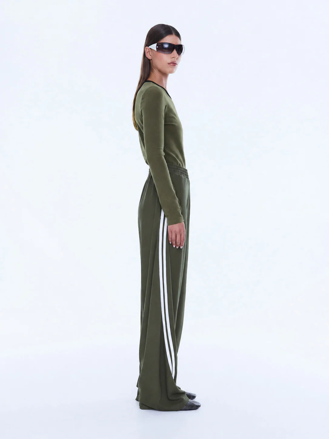 ENA PELLY | Valentina Stripe Pant Olive