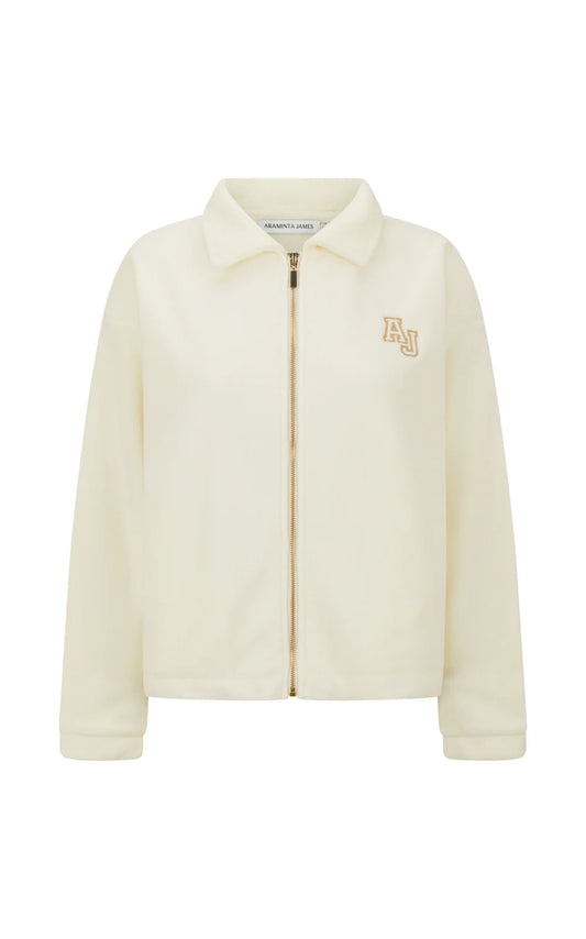 ARAMINTA JAMES | Zip Thru Sherpa Jacket Coconut