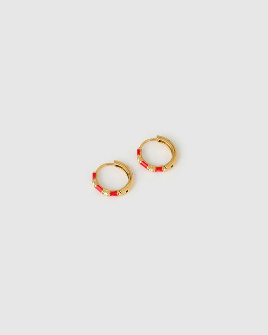 AOE | Papaya Enamel Huggies Cherry