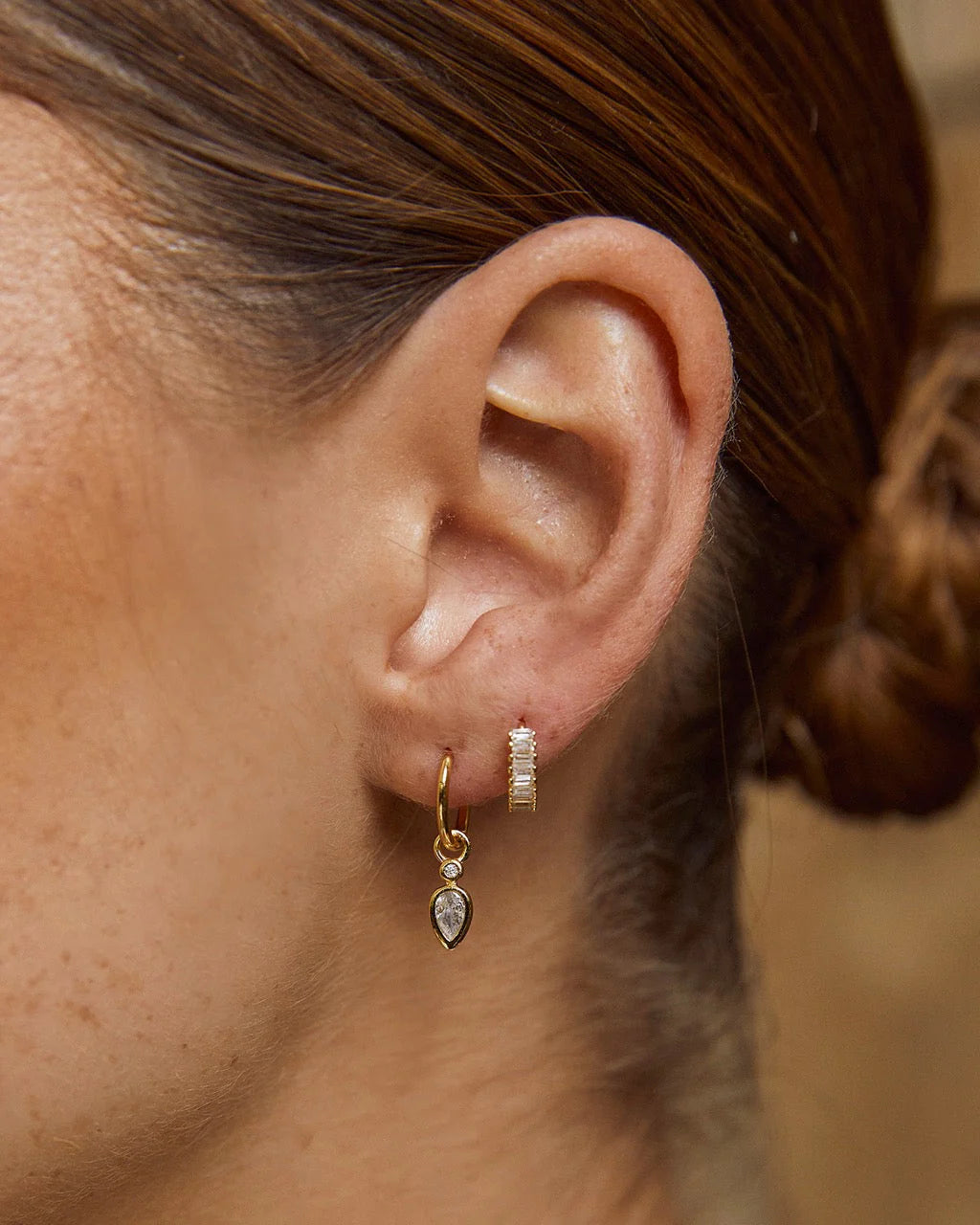 AOE | Khloe Gold Earrings Stone